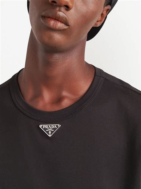 prada t shirt metal logo